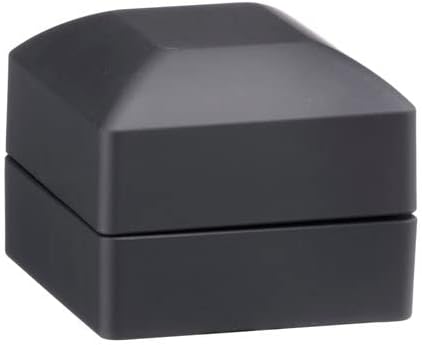 Allure - Luxury Earring Box With LED Light, Square Shaped Elegant Diamond Earring Case, For Unique Proposal, Engagement Or Wedding, Small, Black Velvet Interior Jewelry Display Gift Box.