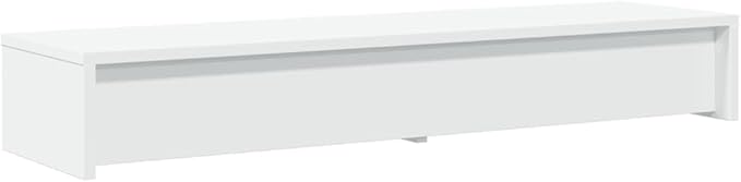 YAFF Monitor Stand with Drawers White 39.4x10.6x5.9 Engineered Wood,Electronics,Electronics Accessories,Computer Accessories,Computer Risers & Stands,854670