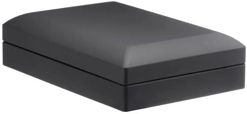Allure - Small Necklace Box With LED Light, Square Shaped, Elegant Diamond Necklace Case, For Unique Proposal, Engagement Or Wedding, Luxury Black Velvet Interior Jewelry Display Gift Box.