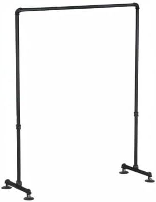 William Roberts Vintage Industrial Heavy Duty Hanging Rod Garment Rolling Closet Organizer Rack (48 in., Flange Feet)