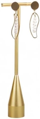 GemeShou Gold Earring Display Stand for selling, Stable Jewelry Earring Holder, Metal ear hanger photography props【Gold-Cone Base Height 7.9"】