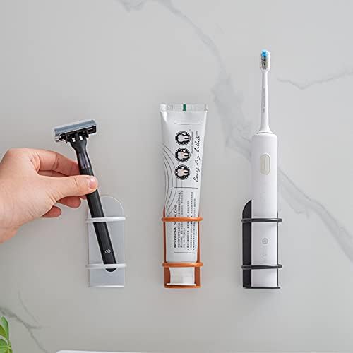 Mighty Eco-Friendly Wall Toothbrush Holder for Bathroom - No Drilling, 2Pack (Black)