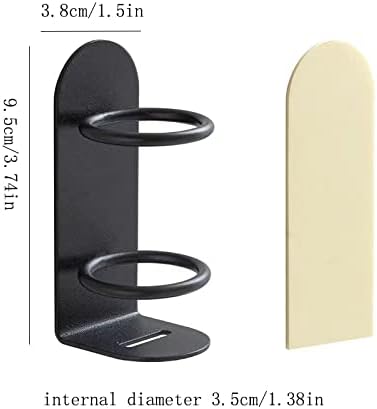 Mighty Eco-Friendly Wall Toothbrush Holder for Bathroom - No Drilling, 2Pack (Black)