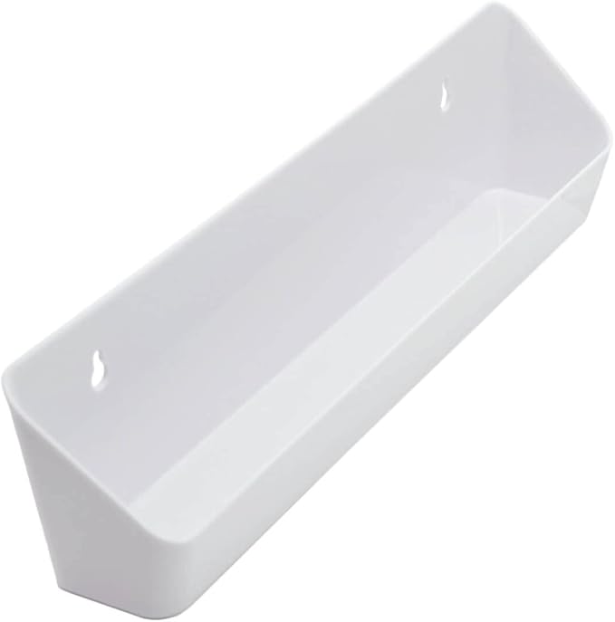 Aiwaiufu 11“ Kitchen Sink Front Trays Tip Out Tray Set 11 Inch Polymer Plastic White – 2Pack