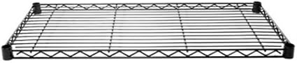 Shelving Inc. 8" d x 18" w x 72" h Black Wire Shelving with 5 Tier Shelves, Weight Capacity 300lbs Per Shelf