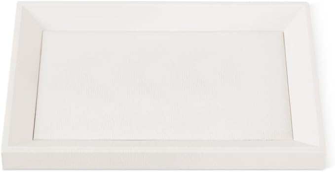 Jewelry Tray, Leather Tray,Luxury White Tray For Earring,Ring,Bracelet,Flat Tray For Dresser