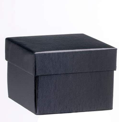 Allure - Bulk Case Of 12 - Luxury Ring Boxes With LED Light, Square Shaped Elegant Diamond Ring Case, For Unique Proposal Or Wedding, Small, Black Velvet Interior Jewelry Display Gift Box.