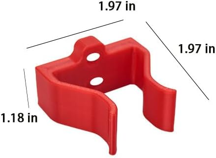 Wall Mounted Plastic Mop and Broom Holder, Red, Storage Organization Rack for Cleaning Tools