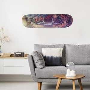 BiJun Skateboard Wall Mount Display Rack Skateboard Hanger Wall Mount Deck Clear Display and Storage Longboard Deck Horizontal Display Stand