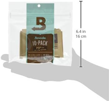 Boveda 72% RH 2-Way Humidity Control – Restores & Maintains Humidity – All in One Solution for Humidification- Patented Technology - Convenient & Versatile - 10 Count Resealable Bag
