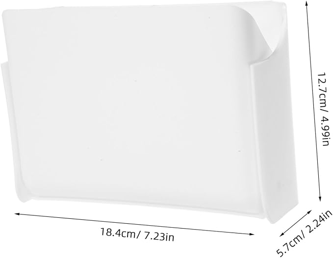TOYANDONA Wall-mounted Foldable Sundries Organizer Box for Cosmetics and Mask Storage Plastic Makeup Storage Container Space-saving Design for Bathroom and Vanity Organization White Holder