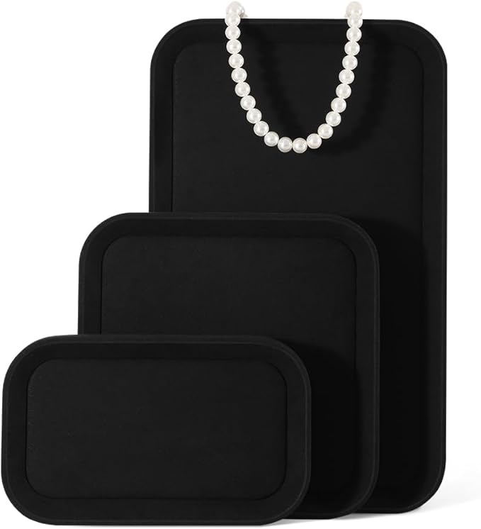 Valet Tray For Men, Velvet Catch All Trays,Luxury Watch Tray,Premium Jewelry Display For Vendors,Black Bracelet Display