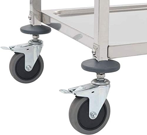 tonchean Stainless Steel Utility Cart 400 lbs Capacity 3 Tier Restaurant Carts with Lockable Wheels Serving Rolling Carts for Restaurant Catering Home Commercial Grade & Easy Assembly 30x16x33 inch