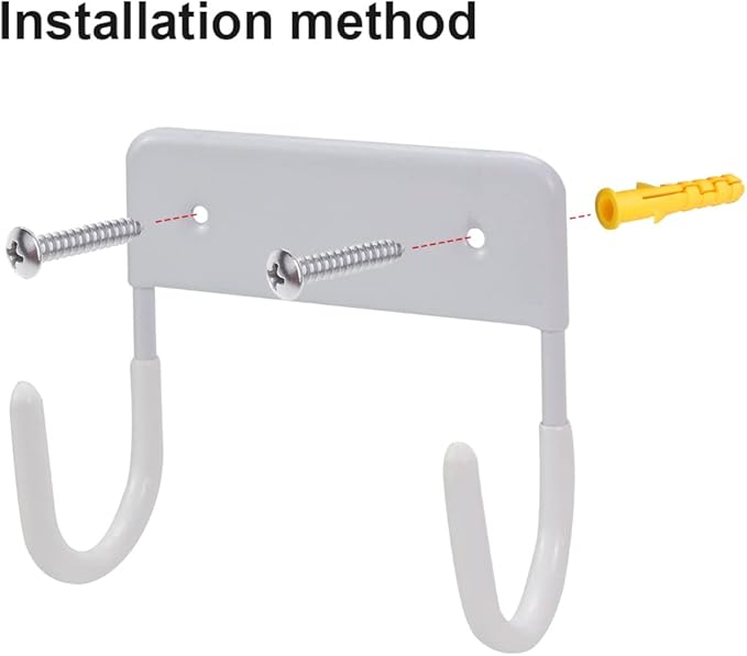 Ironing Board Hanger Wall Mount Ironing Board Holder Organizer Wall Rack for Laundry Rooms Storage Rack Hanging Shelf Hanger (White)