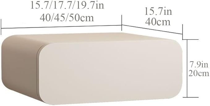 Floating Nightstand Wood Bedside Table Wall Mounted Night Stand Floating Shelf Bedside Tables for Home Multi Scenario Use(White,45cm)