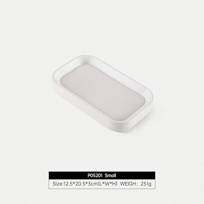 Ring Display, Leather Earring Organizer,Luxury Key Tray,Premium Decorative Tray,White Jewelry Dish