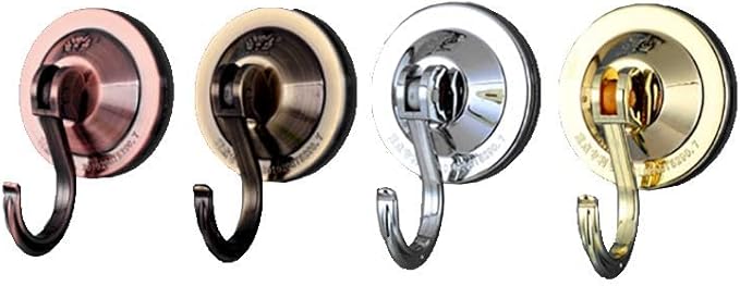 Suction Cup Hooks, 4-Pack Vacuum Wreath Hangers for Flat Smooth Wall Surface, Copper