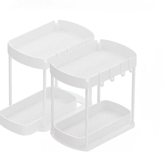 Multi-Purpose Pull-Out Storage Organizers, Under Sink & Cabinet Storage, 12.8 Inch, White (白色)