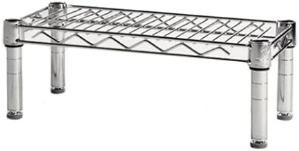 Shelving Inc. 8" d x 18" w Chrome Wire Shelving with 1 Tier Shelf, Weight Capacity 800lbs Per Shelf