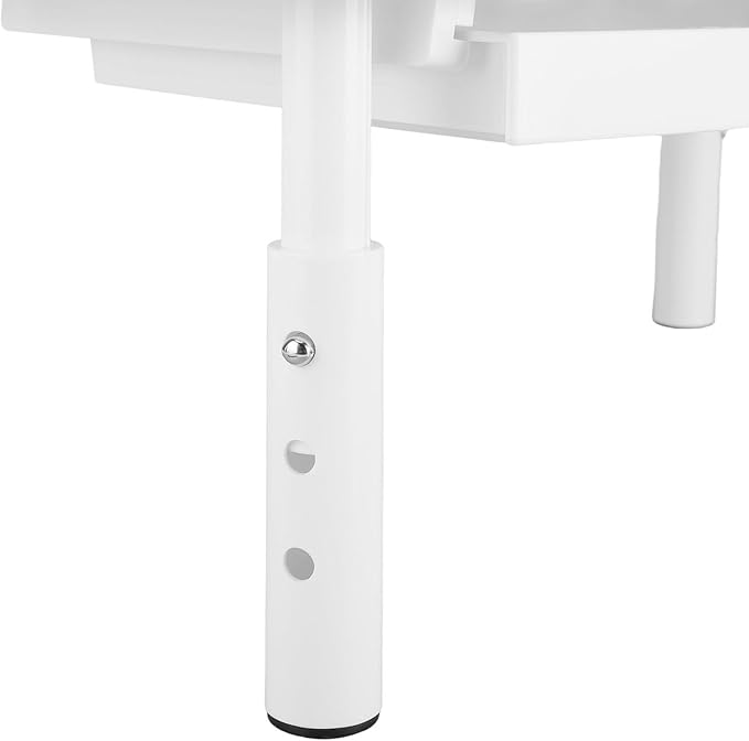 Bewinner Computer Monitor Stand Riser, Desk Organizers and Accessories with Drawer, Office Desk Accessories Metal Printer Laptop Stand20KG Bearing (White)