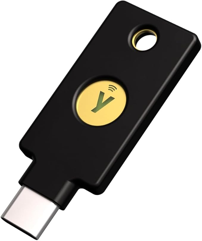 Yubico - YubiKey 5C NFC - Multi-Factor authentication (MFA) Security Key and passkey, Connect via USB-C or NFC, FIDO Certified - Protect Your Online Accounts