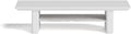 Raico Desk Cockpit Shelf Monitor Stand System Dual Screen Setup Wood Large Desk Accessory Organizer Unit (Matte White, Small | 18.8 Inches)