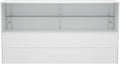 WISDOMFUR 5ft White Display Showcase Cabinet with LED Lighting – Half Vision Retail Glass Display Case, 60" x 18" x 38", Sliding Locking Doors & Storage Shelves