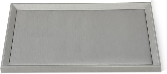 Jewelry Flat Tray, Leather Tray,Premium Grey Jewelry Tray,Jewelry Organizer Tray For Watch,Necklace,Ring,Pendants