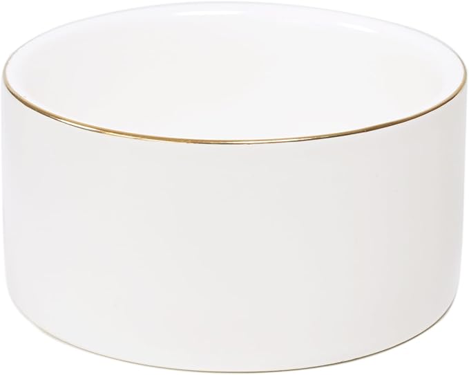 HANKOR Paper Clip Holder - Ceramic Paperclip Holders for Desk, Binder Paper Clip Dispenser Organizer (White)