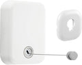 JOOM Retractable Clothesline Heavy Duty Clothes Drying Laundry Line Wall Mounted Easy Hanging Clothes Drying Laundry Line Retracting Hanging Lock to Prevent Sagging (Flat,White)