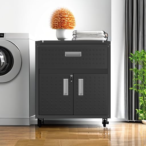 Manhattan Comfort Fortress Storage Units, Charcoal Gray