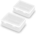 Clear Plastic Storage Containers Box with Lid (5.04x3.5x1.69 inch, 2 Pack), Rectangle Plastic Clear Storage Containers Box for Beads, Coins, Safety Pins and Other Craft Jewelry Watch Findings
