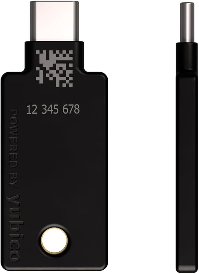 Yubico - YubiKey 5C NFC - Multi-Factor authentication (MFA) Security Key and passkey, Connect via USB-C or NFC, FIDO Certified - Protect Your Online Accounts