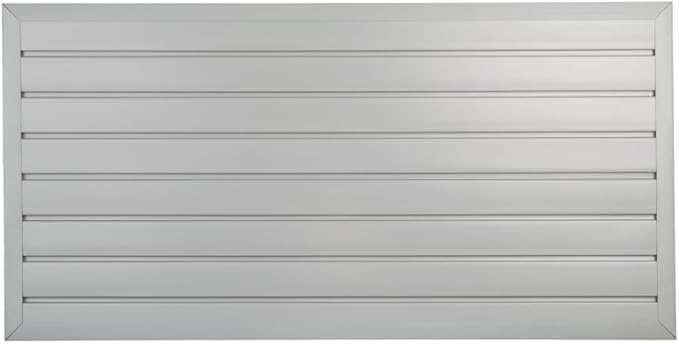 HANDIWALL (GRAY) PVC Slatwall Garage Wall Organizer, 4x2ft Heavy Duty Framed Slatwall Panel Storage Kit, Wall Mount Organizing Storage System For Slatwall Accessories