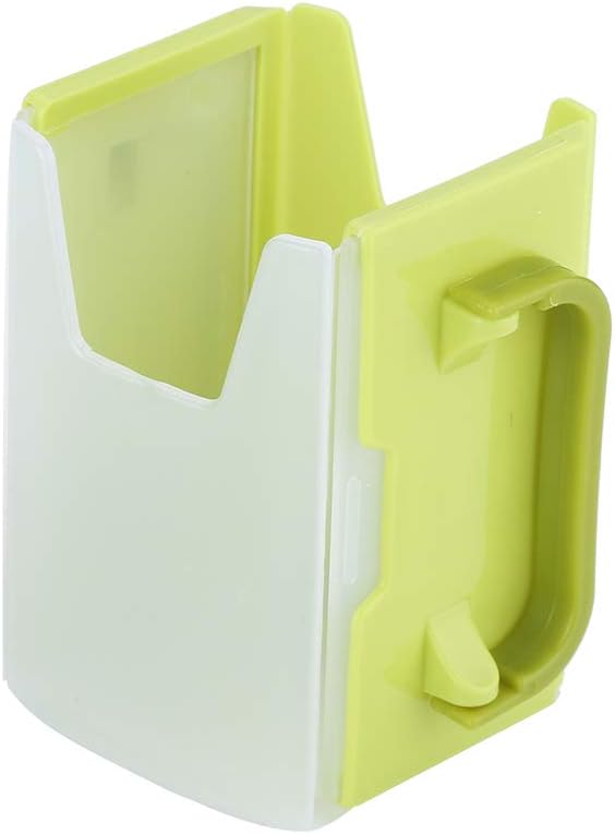 Yctze Adjustable and Spillproof Drink Holder with Handle for Milk Cartons, Boxes - for Toddlers, Kids, Children - Plastic Kitchen Tool (Green)