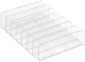 VALINK Acrylic Makeup Eyeshadow Palette Organizer, Eyeshadow Palette Makeup Organizer Acrylic Vertical Accessories Storage Stand 7 Section for Countertop Vanities Cabinets