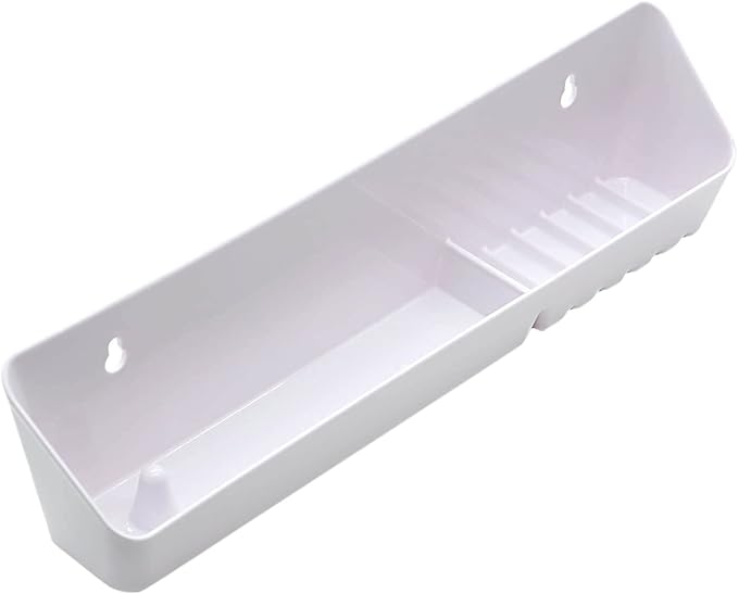 Aiwaiufu 14“ Kitchen Sink Front Trays Tip Out Tray Set Polymer Plastic White – 1 Pair