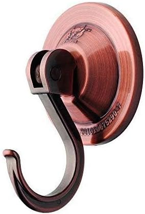 Suction Cup Hooks, 4-Pack Vacuum Wreath Hangers for Flat Smooth Wall Surface, Copper