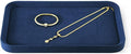 Jewelry Display, Microfiber Valet Tray,Luxury Jewelry Drawer Organizer,Premium Flat Tray,Blue Jewelry Tray