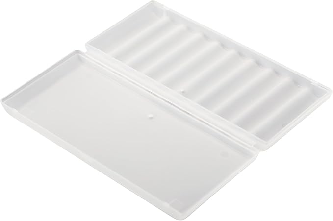 AAA Battery Storage Case Holder Box Battery Plastic Case 10 Slots AA AAA Storage Organizer PP Material Secure Closure Portable Compact Battery Holder Box(AAA-10 Slots)