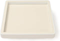 Oirlv Microfiber Jewelry Tray Showcase Display Necklace Bracelet Ring Showcase Display Empty Plate(Beige)