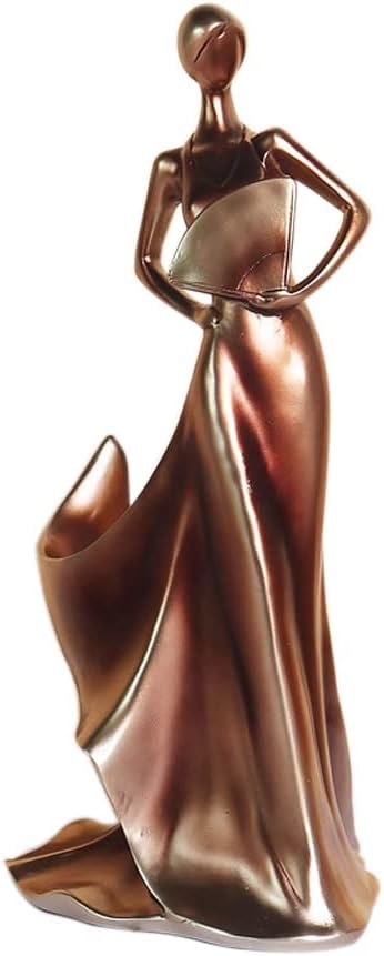 Artpaul Wine Bottle Holder Beauty Lady Statue Wine Bottle Stand Lady Wine Rack Decoration Wine Cork Holder Decor Wine Decor for Kitchen Bar (Golden Red)