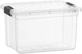 Superio Mini Deep Storage Organizer Bin with Lid X-Deep Small Clear Storage Box with Latch for Home, Kitchen, Garage- Store Toys, Food, Supplies, and Hair Accessories (2.4 Quart)