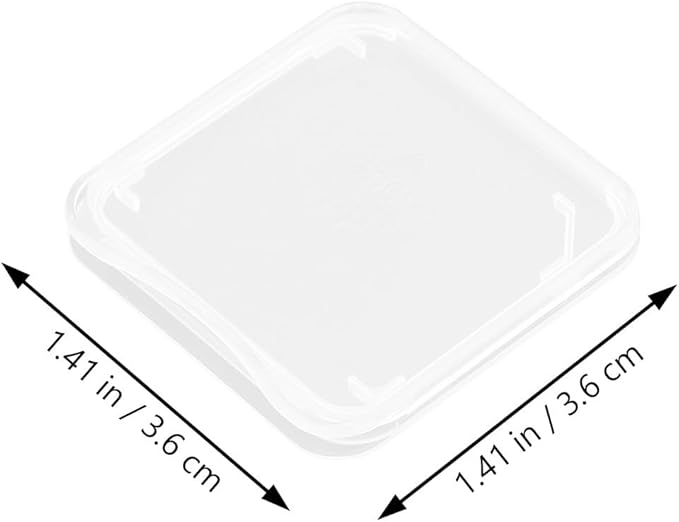 BESPORTBLE Transparent Memory Card Storage Boxes PP Material Memory Card Holders Lightweight Small Organizers with Stay-Put Latch for Sim and Jewelry Storage