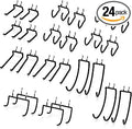 HUHOLE Pegboard Drill Holder, Peg Board Tool Utility Hooks, 24 Pack Heavy Duty Pegboard Tool Holder for Power Tools, Drill, Hammer, Cord, Fit for 1/4" Pegboard (24PC)