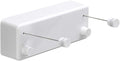 BESy Retractable Clothesline ABS case+Aluminum Dryer with Adjustable Stainless Steel Double Rope String Hotel Style Heavy Duty,Wall Mounted Method, 13.8 Feets,White