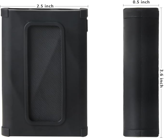 Hermitshell Silicone Carrying Case Replacement for Samsung T9 Portable SSD 2TB / 4TB / 1TB (Black, Silicone Case)