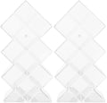 Unomor 2Pcs Clear Acrylic Lipstick Holder Desktop Makeup Organizer Dust-resistant Lip Gloss Storage Stand for Vanity Lightweight and Sleek Cosmetic Display Rack for Bedroom and Dresser