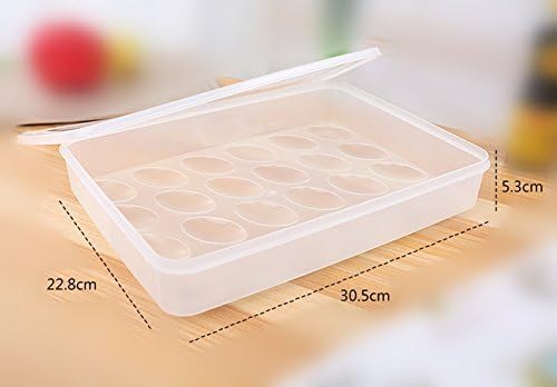 Egg Holder for Refrigerator, Deviled Egg Containers Large Plastic Egg Tray Carrier for Fridge Kitchen Egg Storage Compact Stackable Durable Clear with Lid Fits 48 Eggs 2 Pack