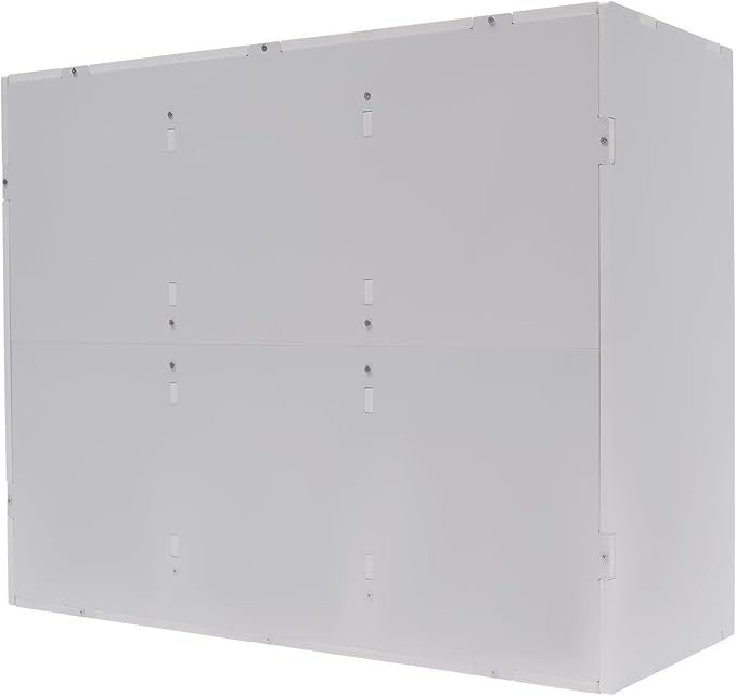 24 Compartments Literature Organizer, Desktop File Sorter Mail Center Paper Storage Cabinet Classroom Mailbox for Files Documents Papers Magazines (White 24Slots)